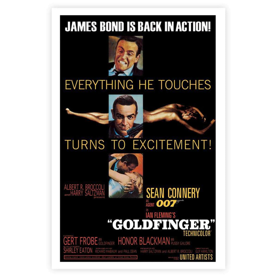 007Store James Bond Goldfinger Poster - Excitement Edition
