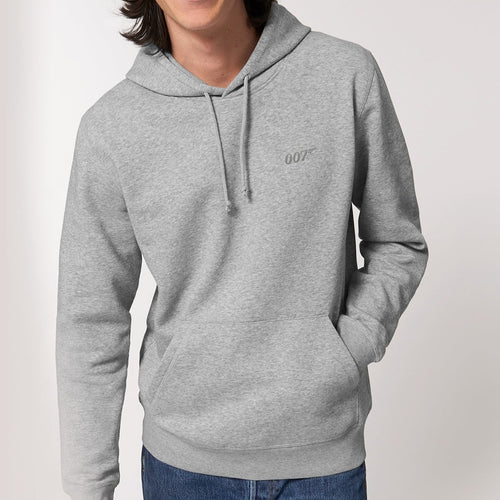 007Store James Bond 007 Embroidered Grey Marl Hoodie