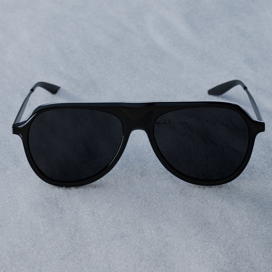 007Store James Bond 007 Vedretta Sunglasses US - Black / Black Satin / Noir Edition - By Barton Perreira (Pre-order)