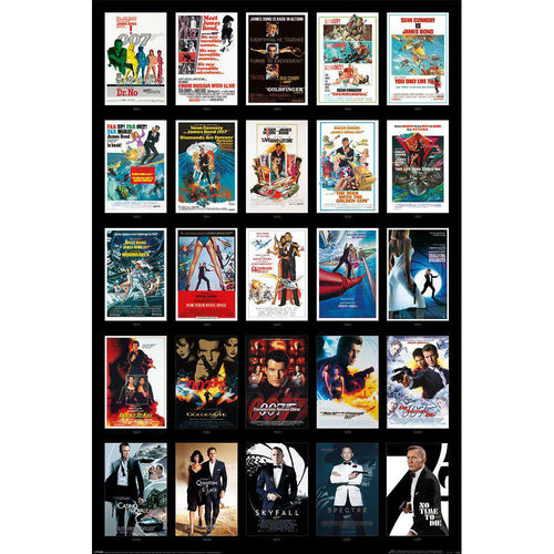 007Store James Bond 25 Films Poster