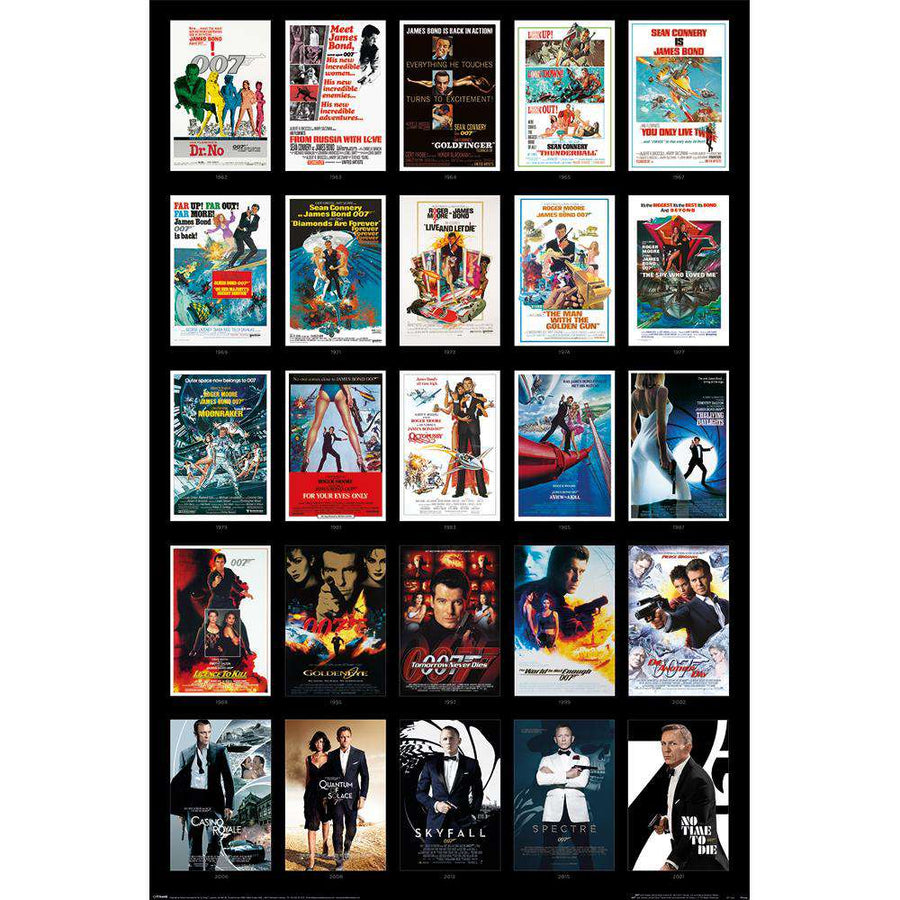 007Store James Bond 25 Films Poster