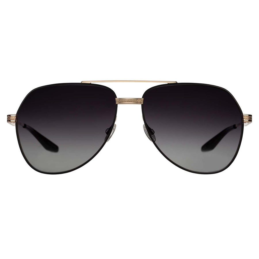 007Store James Bond Avtak Sunglasses - Black/Gold/Smolder - By Barton Perreira