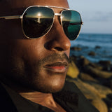 007Store James Bond Avtak Sunglasses - Gold/Green - By Barton Perreira, view 6