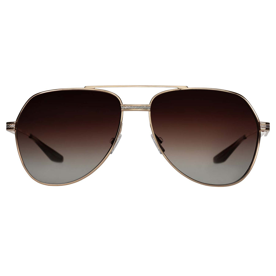 007Store James Bond Avtak Sunglasses - Gold/Silver/Topaz - By Barton Perreira