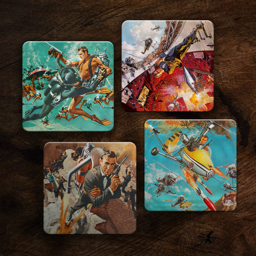 007Store James Bond Coaster Set - Thunderball & You Only Live Twice Edition