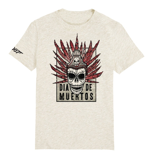 007Store James Bond Cream Día De Muertos Poster T-Shirt - Spectre Edition (Outlet Item)