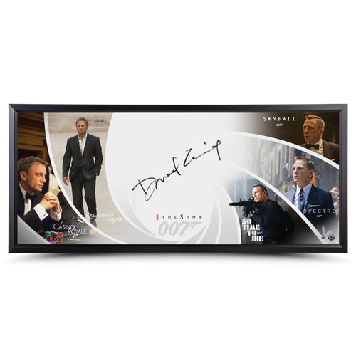 007Store James Bond Daniel Craig Autographed Framed Print - All Films Edition