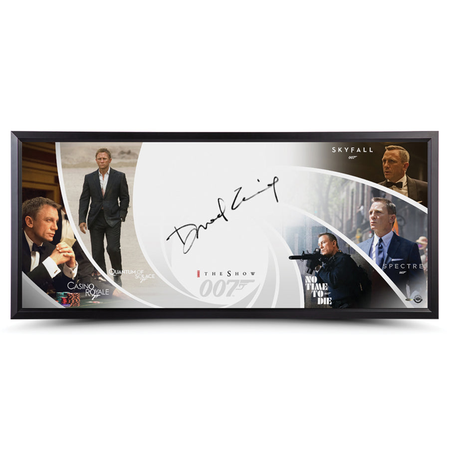 007Store James Bond Daniel Craig Autographed Framed Print - All Films Edition