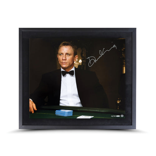007Store James Bond Daniel Craig Autographed Framed Print - Casino Royale Numbered Edition