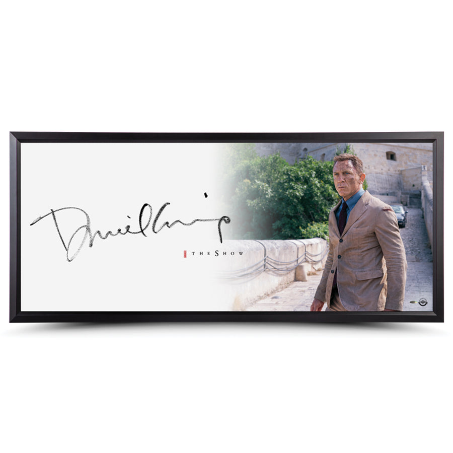 007Store James Bond Daniel Craig Autographed Framed Print - No Time To Die Matera Edition
