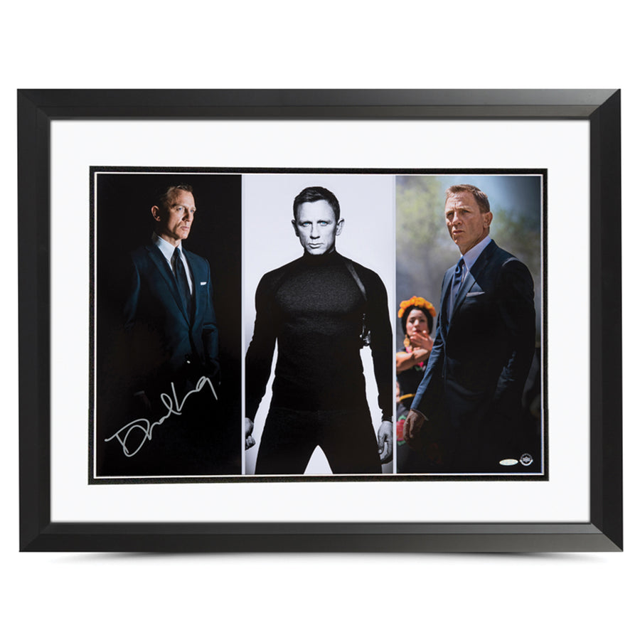 007Store James Bond Daniel Craig Autographed Framed Print - Spectre Montage Edition