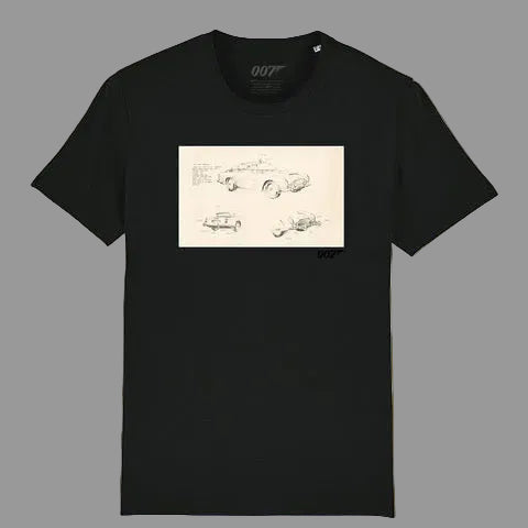 007Store James Bond DB5 Sketch T-Shirt (2 colours)