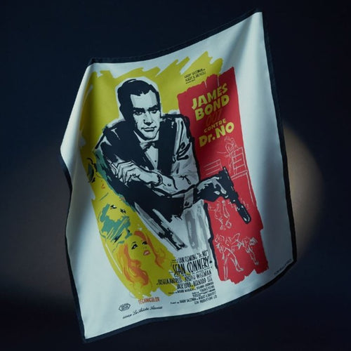 007Store James Bond Dr. No Poster Silk Pocket Square - By Turnbull & Asser