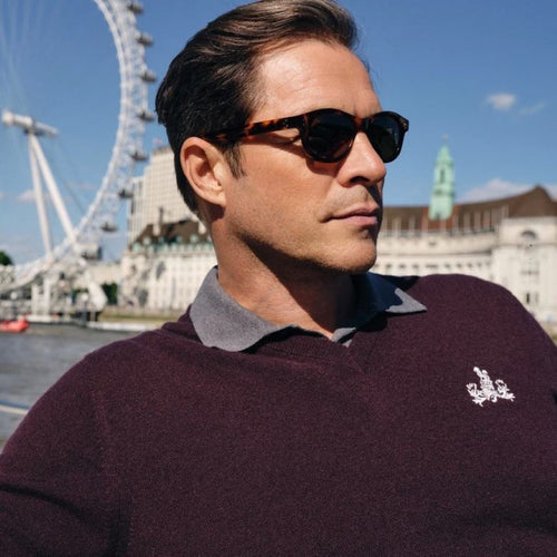 007Store James Bond Family Crest Cashmere Sweater - Goldfinger Edition - By N.Peal
