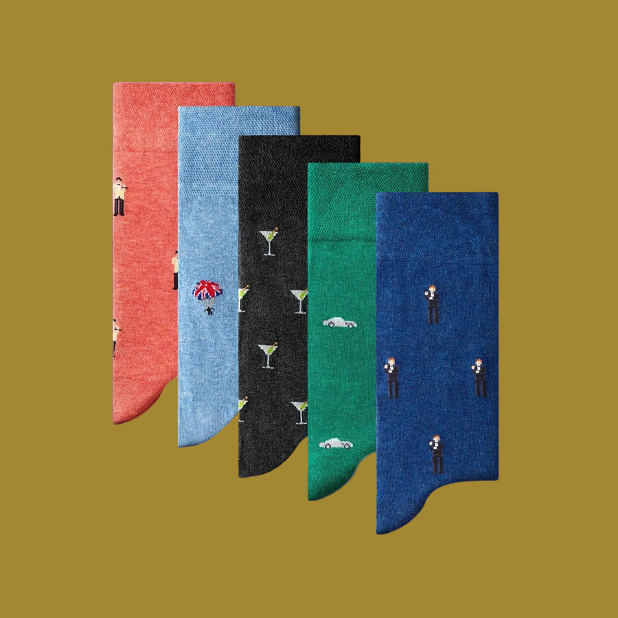 007Store James Bond Five Sock Giftbox - By The London Sock Exchange