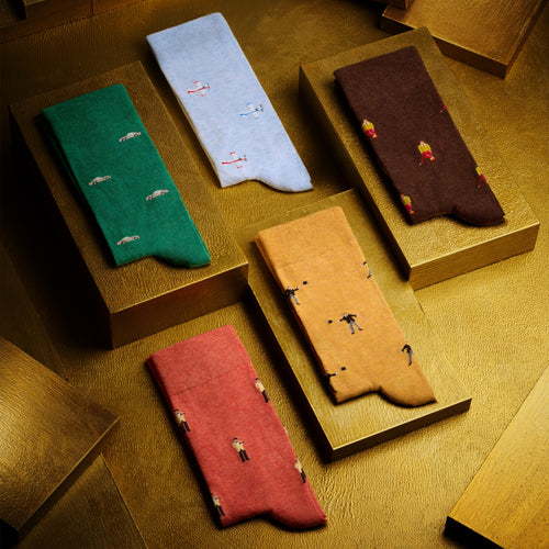 007Store James Bond Five Sock Giftbox - Goldfinger Edition - By The London Sock Exchange