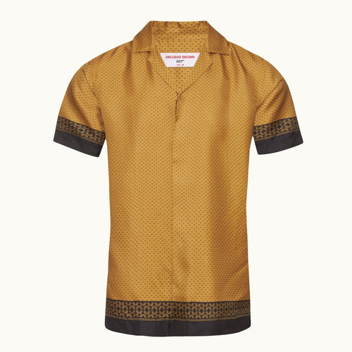 007Store James Bond Gold Silk Shirt - By Orlebar Brown