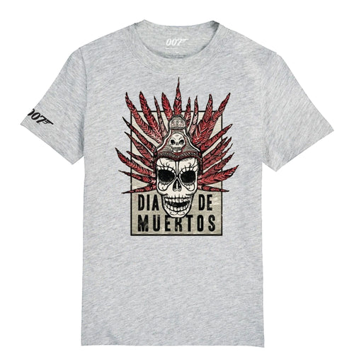 007Store James Bond Grey Día De Muertos Poster T-Shirt - Spectre Edition (Outlet Item)