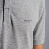 007Store James Bond 007 Embroidered Cotton Polo Shirt - Grey Marl Edition, view 2