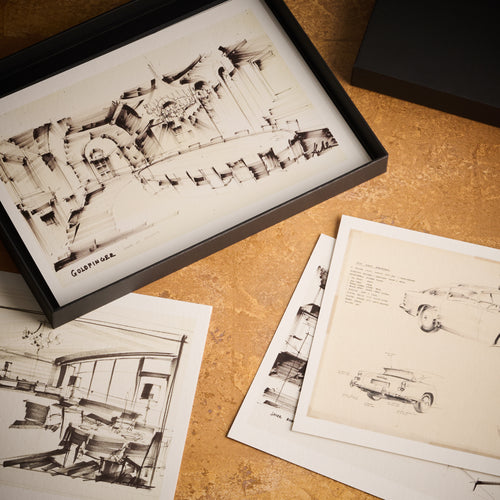 007Store James Bond Ken Adam Goldfinger Art Print Set - Numbered Edition (Unframed)