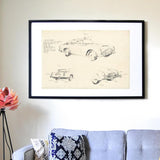 007Store James Bond Ken Adam Aston Martin DB5 Art Print - Goldfinger Numbered Edition (Unframed), view 3