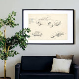 007Store James Bond Ken Adam Aston Martin DB5 Art Print - Goldfinger Numbered Edition (Unframed), view 5