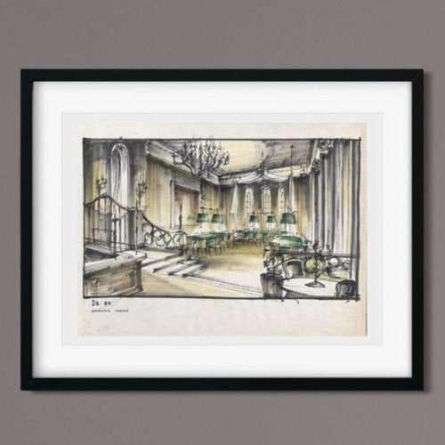 007Store James Bond Ken Adam Casino Art Print - Dr. No Numbered Edition (Unframed)