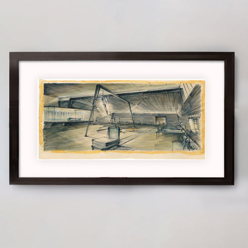 007Store James Bond Ken Adam Goldfinger Laser Room Framed Art Print - Numbered Edition