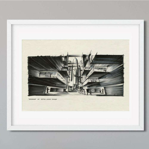 007Store James Bond Ken Adam Space Shuttle Art Print - Moonraker Numbered Edition (Unframed)