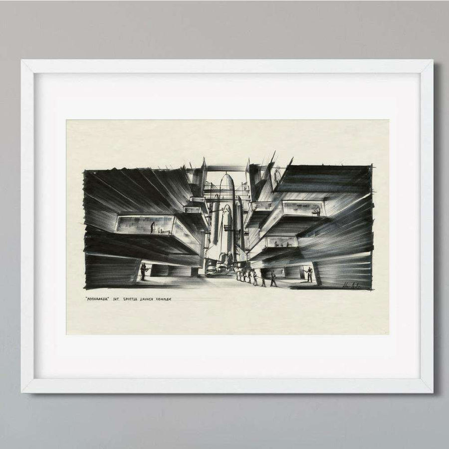 007Store James Bond Ken Adam Space Shuttle Art Print - Moonraker Numbered Edition (Unframed)