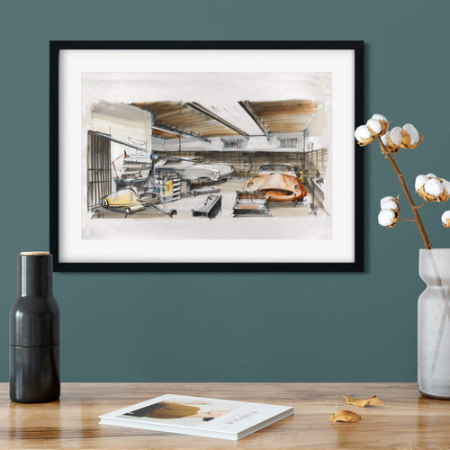 007Store James Bond Ken Adam Q’s Workshop Art Print - You Only Live Twice Numbered Edition (Unframed)