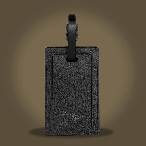 007Store James Bond Leather Luggage Tag - Casino Royale 20th Anniversary Edition - By Globe-Trotter