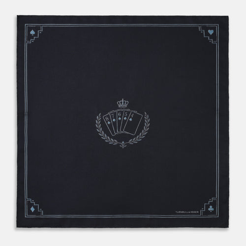 007Store James Bond Crest Silk Pocket Square - Casino Royale 20th Anniversary Edition - By Turnbull & Asser
