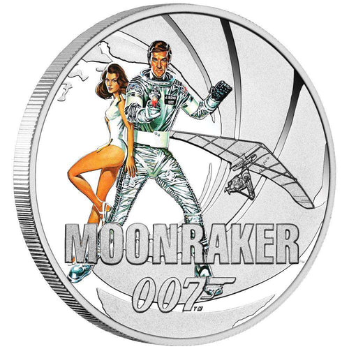 007Store James Bond Moonraker 1/2 oz Silver Proof Coin - By The Perth Mint