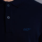 007Store James Bond 007 Embroidered Cotton Polo Shirt - Navy Edition, view 2