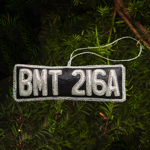 007Store James Bond Number Plate Tree Decoration