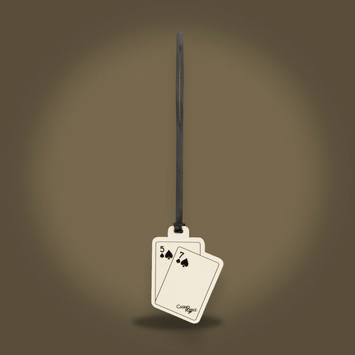 007Store James Bond Poker Cards Leather Bag Charm - Casino Royale 20th Anniversary Edition - By Globe-Trotter