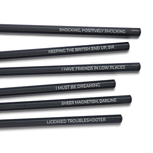 007Store James Bond Quote Pencil Set