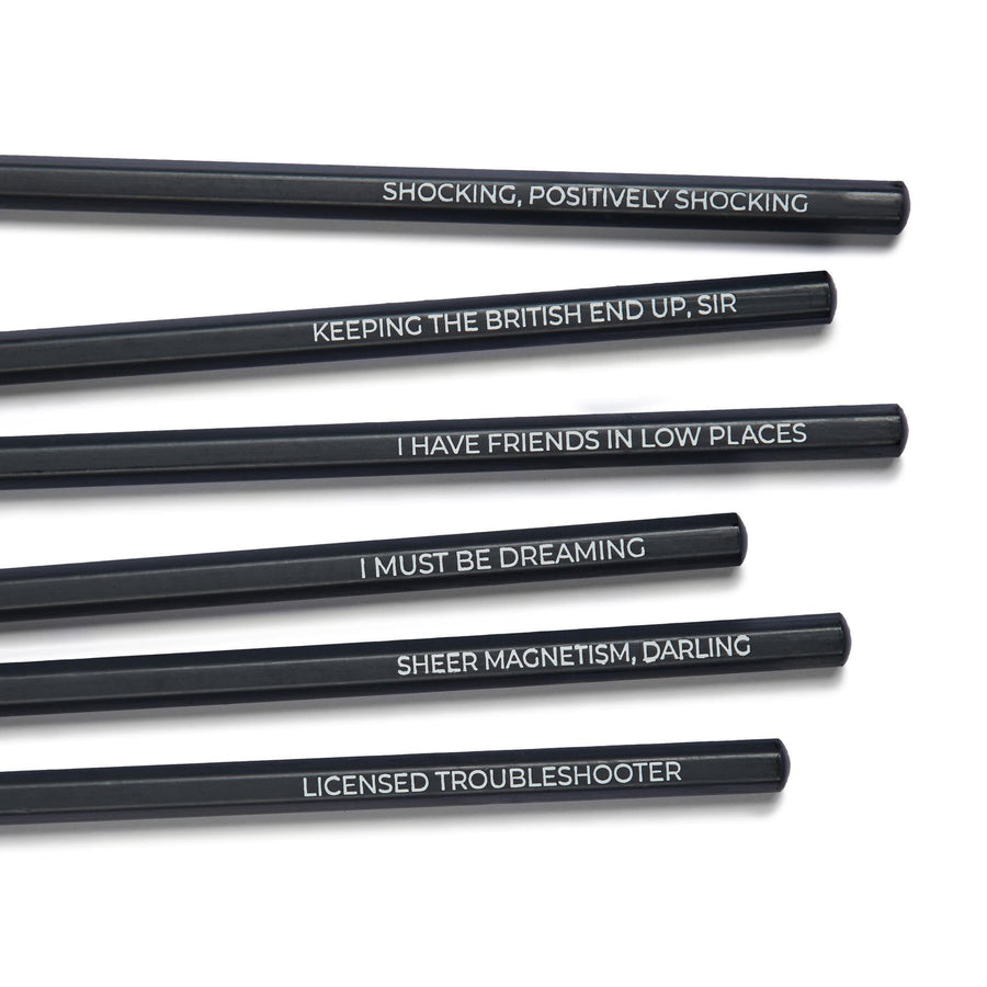 007Store James Bond Quote Pencil Set