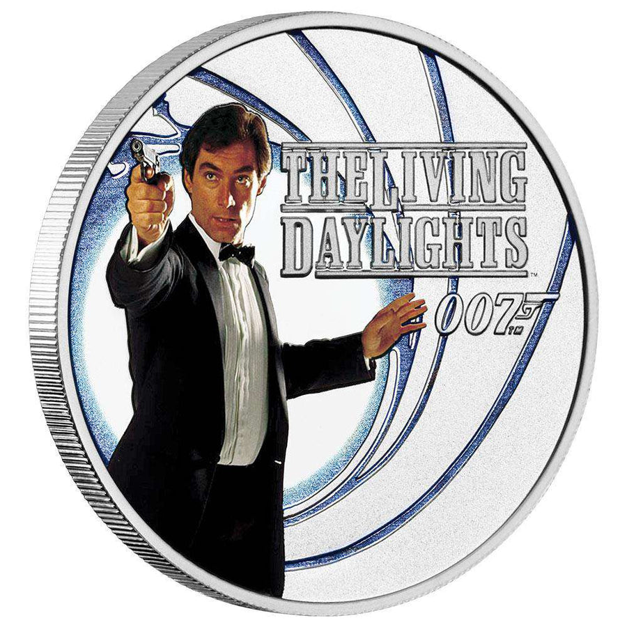 007Store James Bond The Living Daylights 1/2 oz Silver Proof Coin - By The Perth Mint