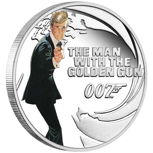 007Store James Bond The Man With The Golden Gun 1/2 oz Silver Proof Coin - By The Perth Mint