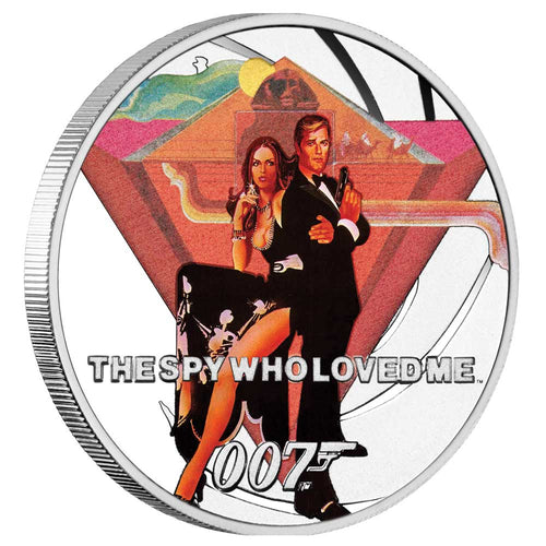 007Store James Bond The Spy Who Loved Me 1/2 oz Silver Proof Coin - By The Perth Mint