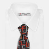 007Store James Bond Geo Squares Silk Tie - The World Is Not Enough Edition - By Turnbull & Asser, view 4
