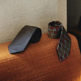 007Store James Bond Geo Squares Silk Tie - The World Is Not Enough Edition - By Turnbull & Asser, view 6