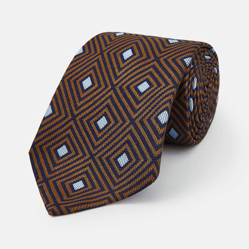007Store James Bond Squares Silk Tie - Tomorrow Never Dies Edition - By Turnbull & Asser