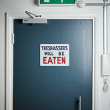 007Store James Bond Trespassers Will Be Eaten Metal Sign - Live And Let Die Edition, view 2
