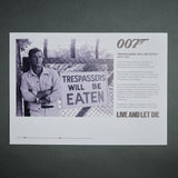 007Store James Bond Trespassers Will Be Eaten Metal Sign - Live And Let Die Edition, view 3