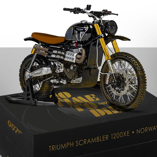 007Store James Bond Triumph Scrambler 1200XE Model Bike - By Corgi