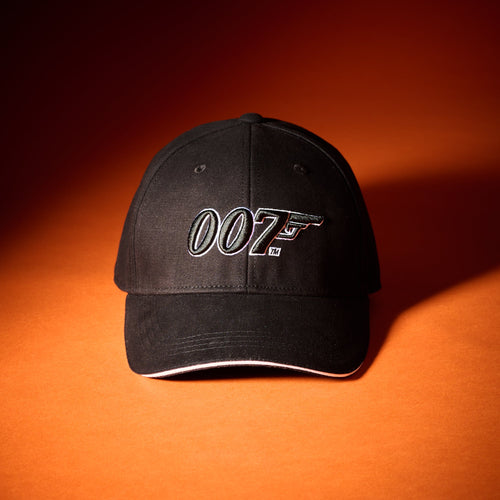 007Store James Bond 007 Two-Tone Embroidered Baseball Cap - Black