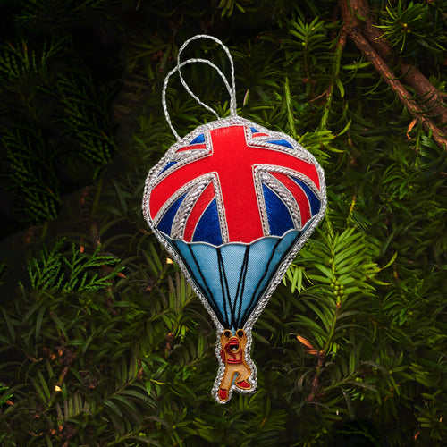 007Store James Bond Union Jack Parachute Tree Decoration